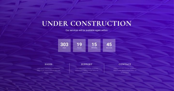 great coming soon landing page template from Elementor