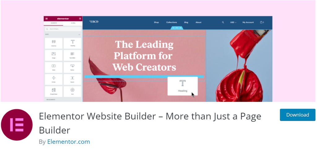 Elementor coming soon landing page builder