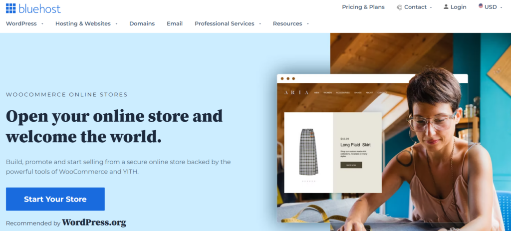 Bluehost  WooCommerce hosting