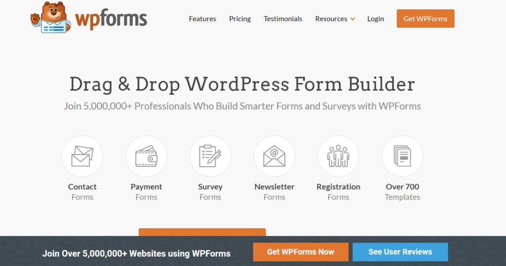WPForms offers all the features you need for creating forms