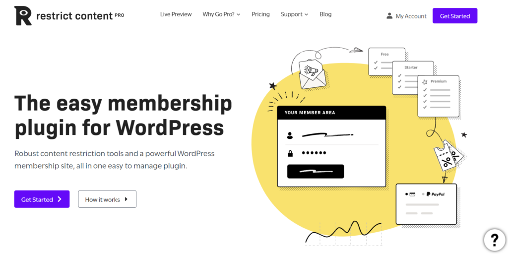 A platform to sell digital products called Restrict Content Pro