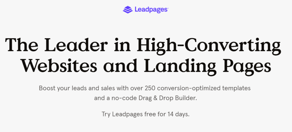 LeadPages landing page builder