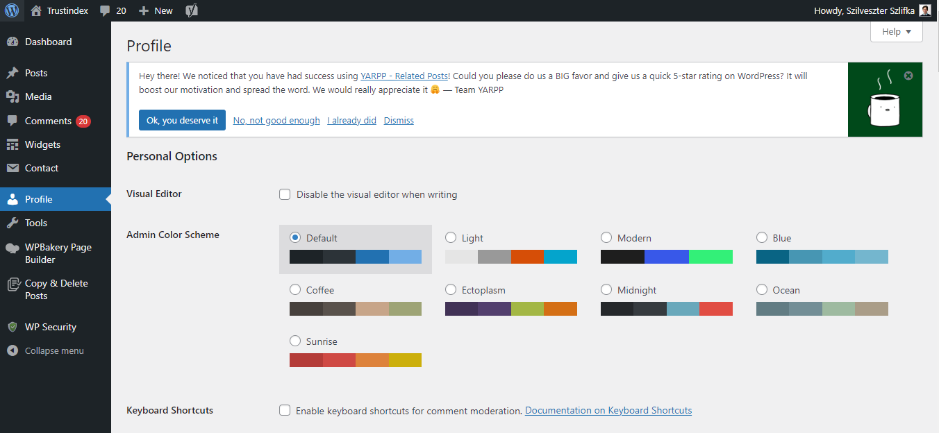 wordpress usernames and easy username changer