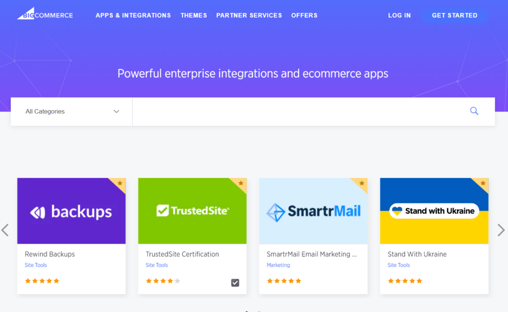 premium themes on BigCommerce app marketplace