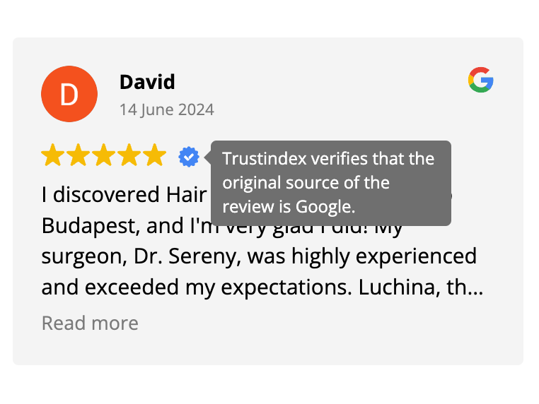 a 'verified by trustindex' review verification